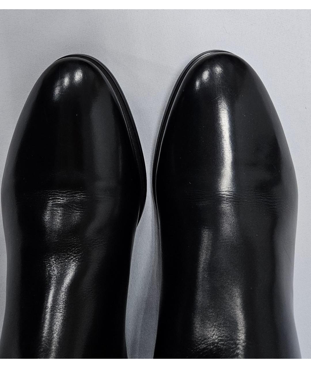 SANTONI Черные кожаные сапоги, фото 3