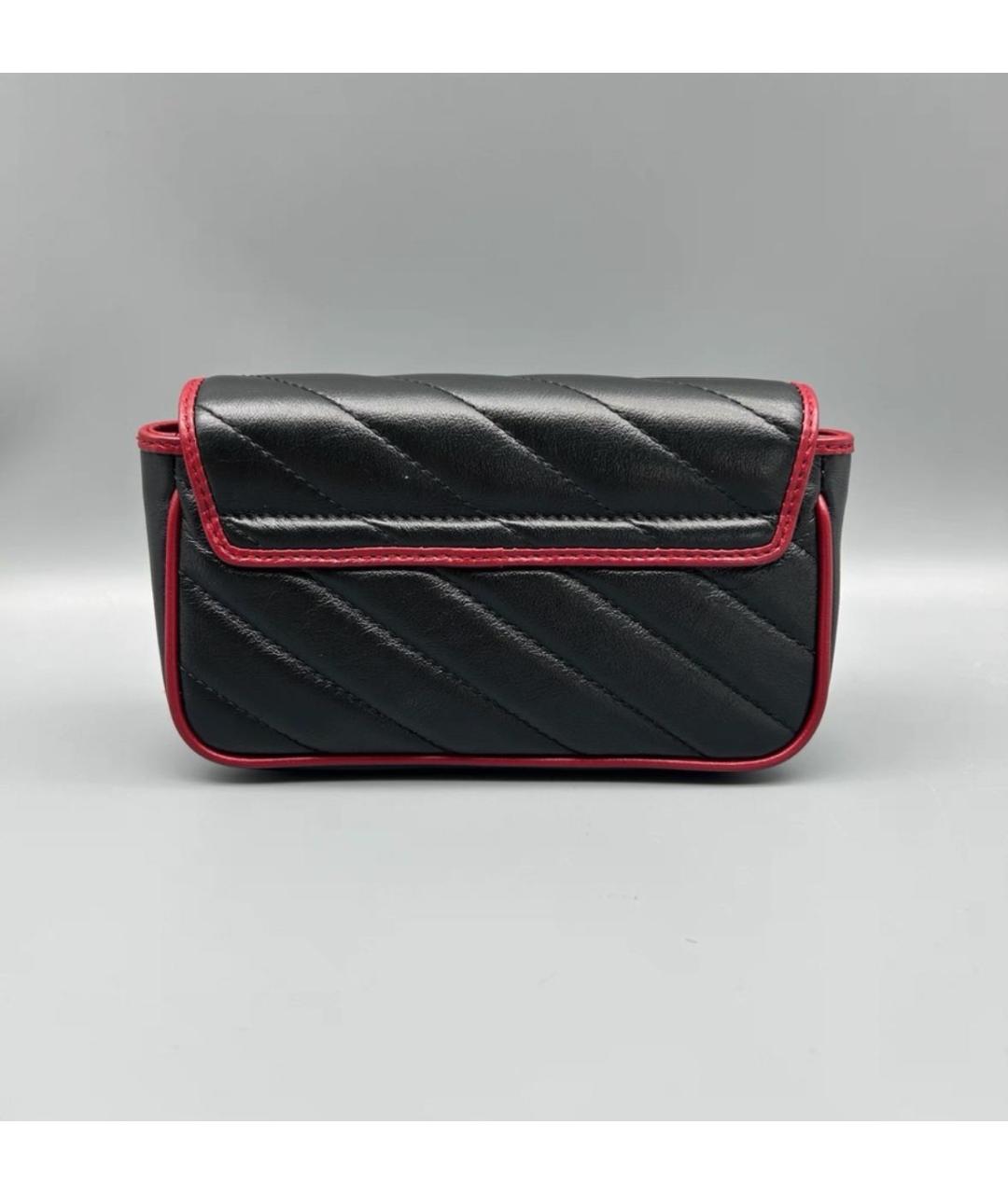 GUCCI Черная кожаная сумка через плечо, фото 3