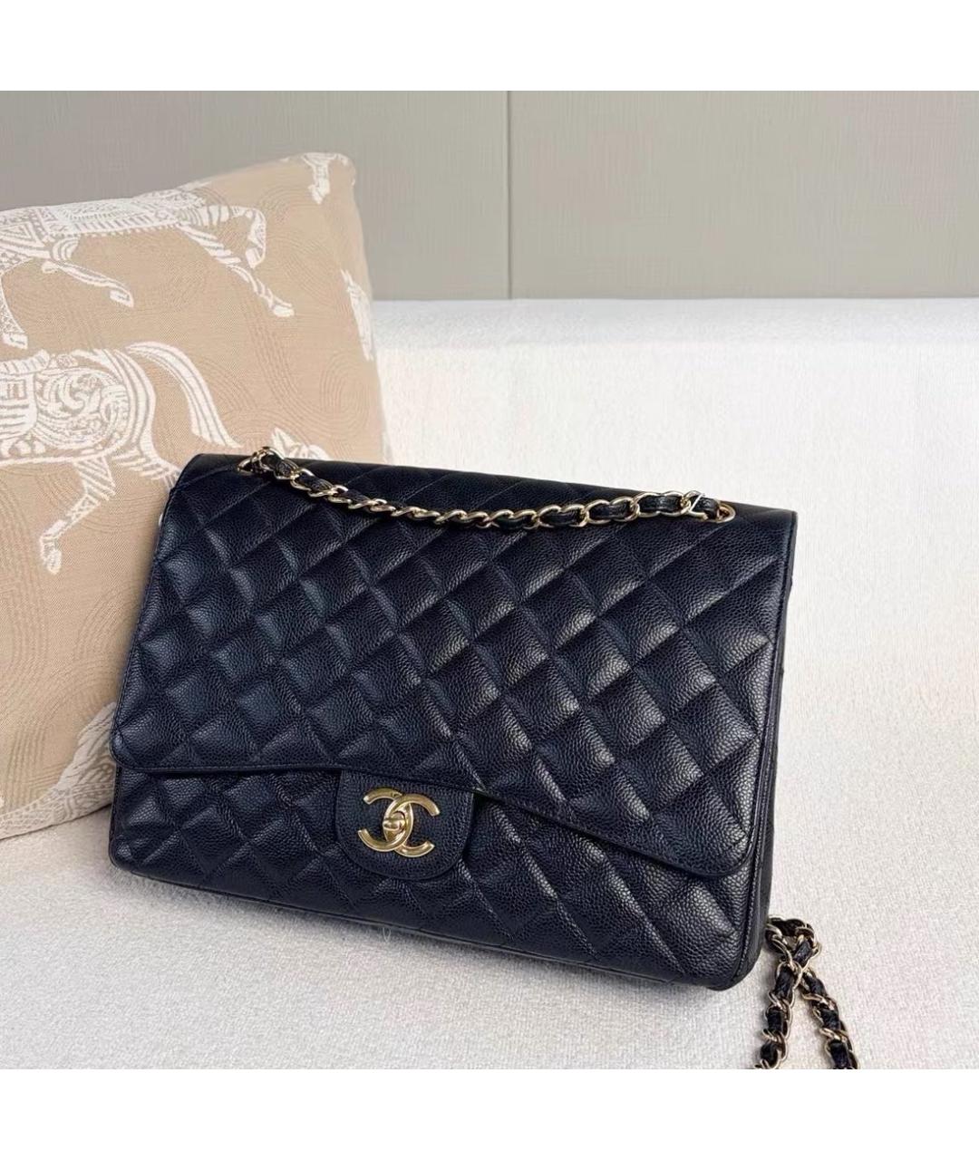 CHANEL Черная кожаная сумка через плечо, фото 4