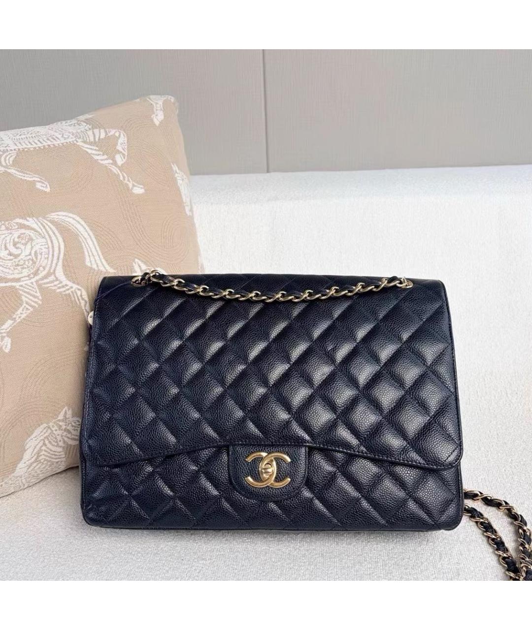 CHANEL Черная кожаная сумка через плечо, фото 8