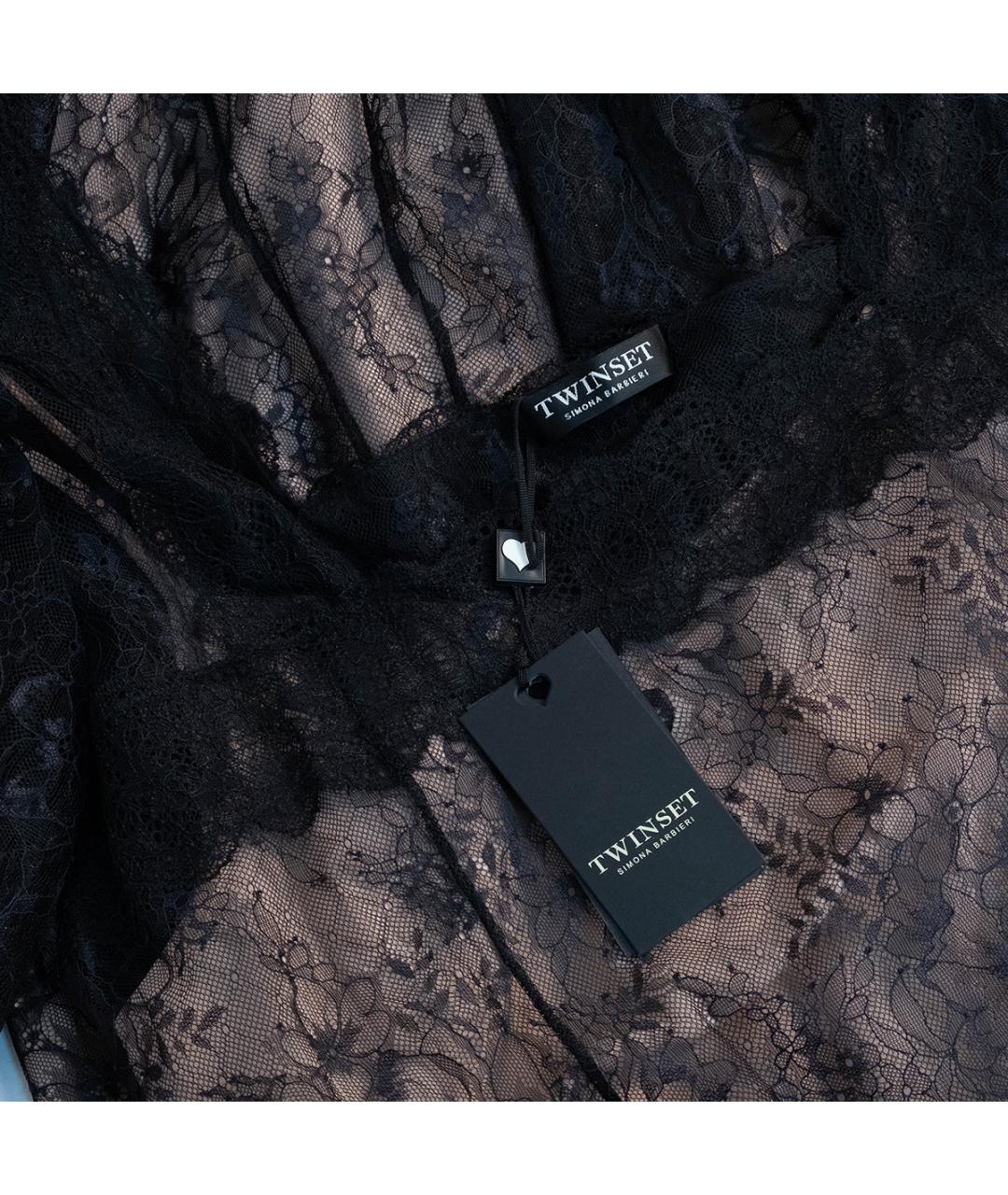 TWIN-SET Черное полиэстеровое повседневное платье, фото 3