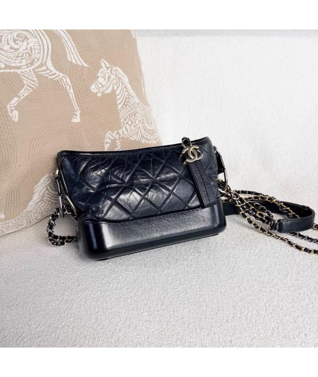 CHANEL Черная кожаная сумка через плечо, фото 6