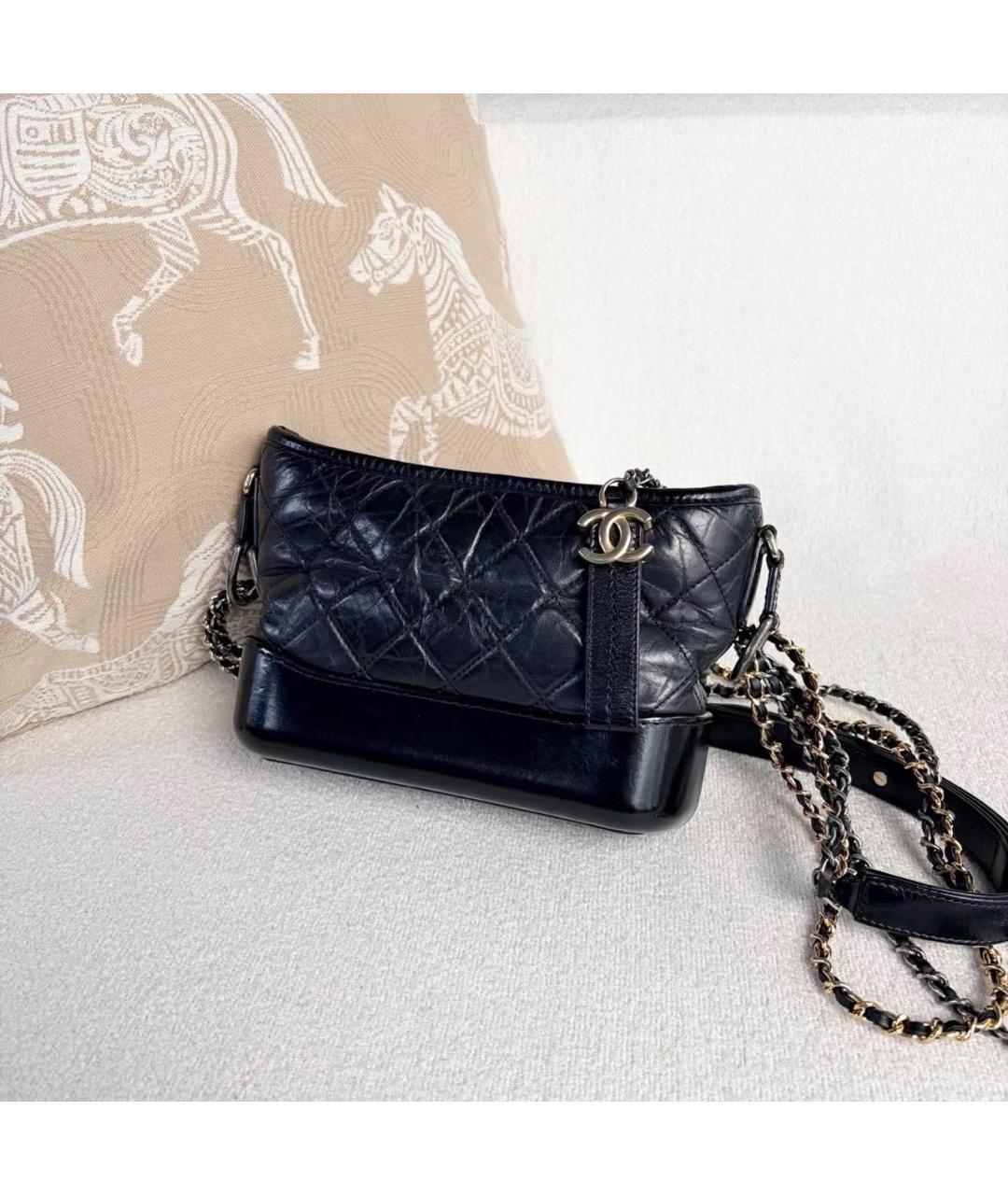 CHANEL Черная кожаная сумка через плечо, фото 4