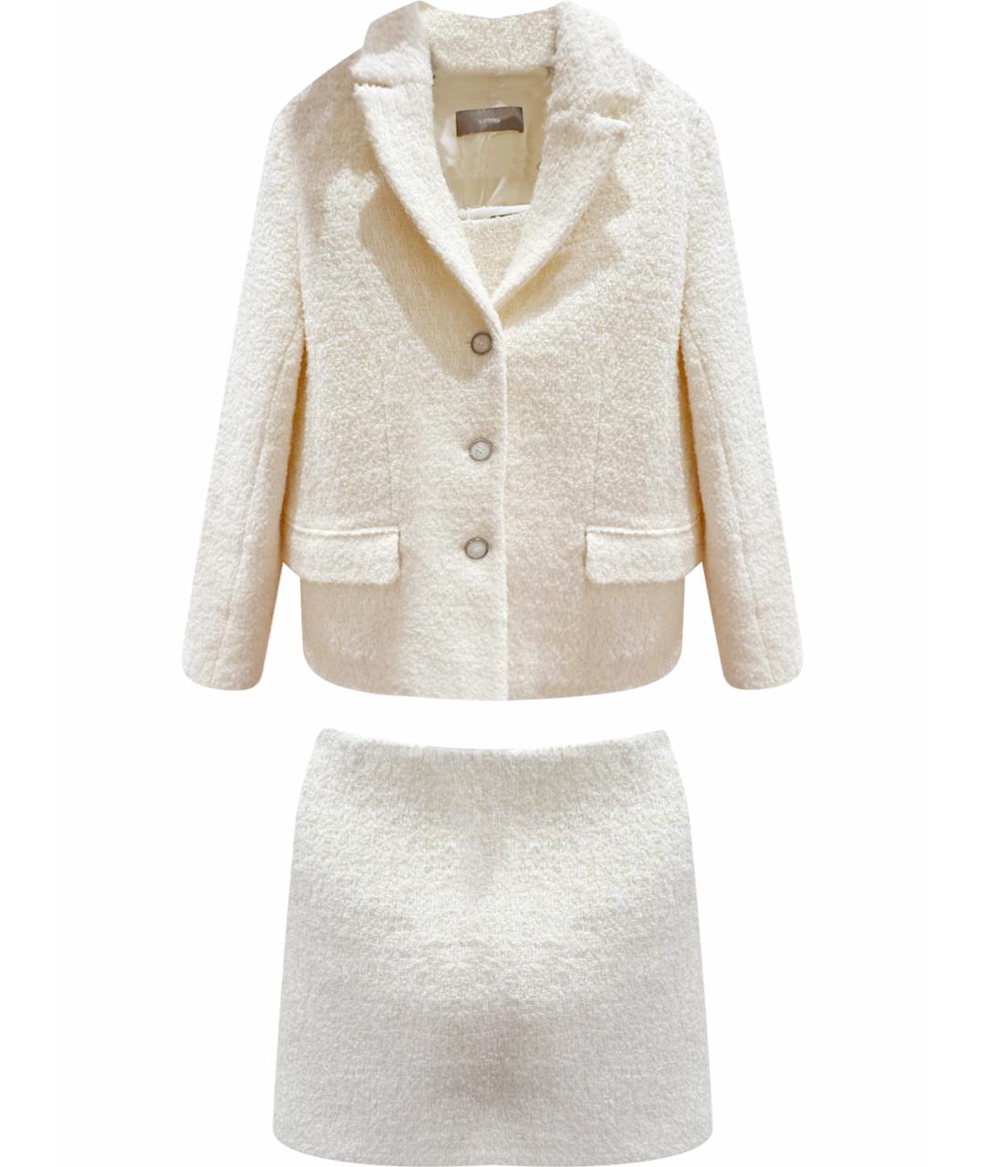 12 STOREEZ Белый шерстяной костюм с юбками, фото 1
