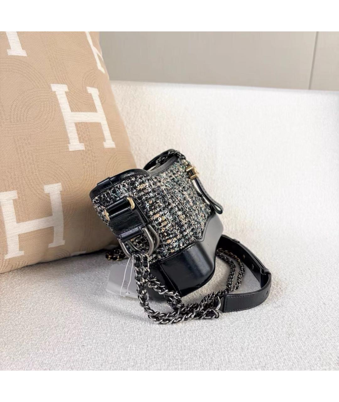 CHANEL Черная кожаная сумка через плечо, фото 3