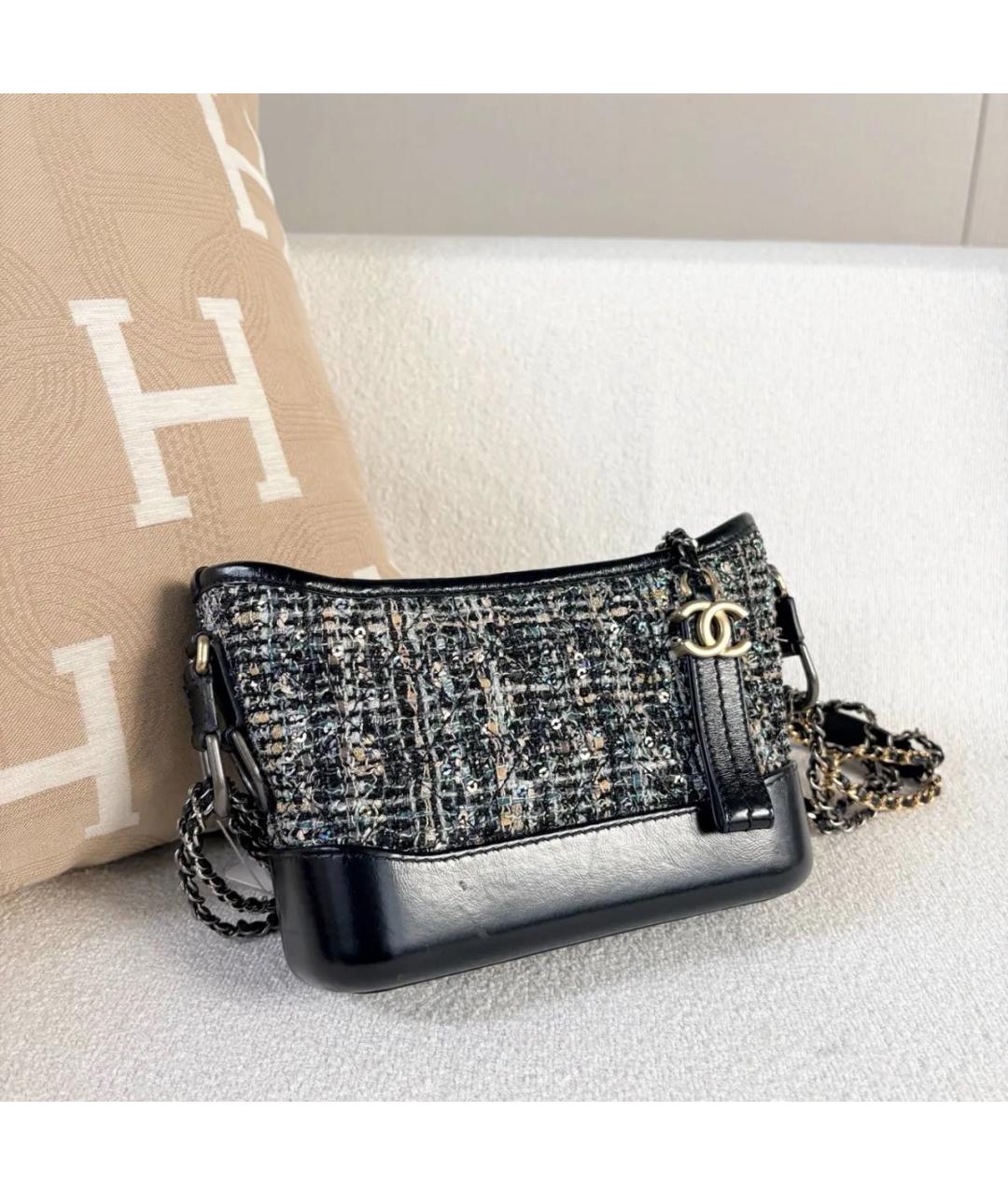 CHANEL Черная кожаная сумка через плечо, фото 4