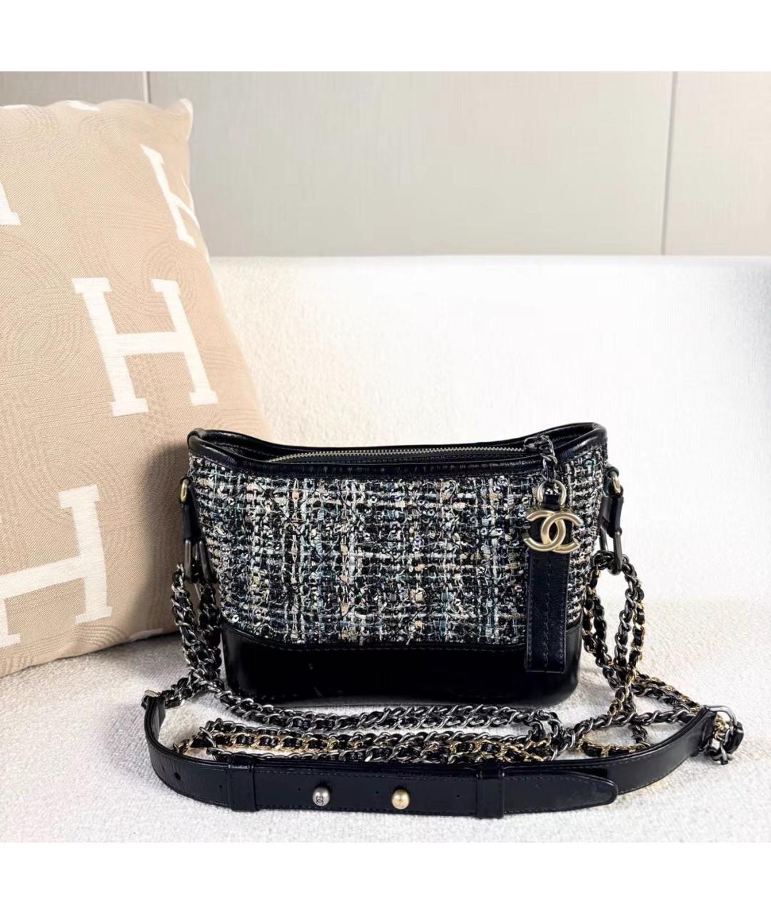 CHANEL Черная кожаная сумка через плечо, фото 8