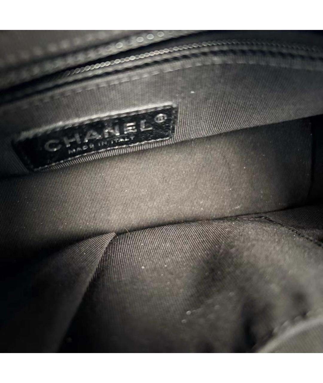 CHANEL Черная кожаная сумка через плечо, фото 7