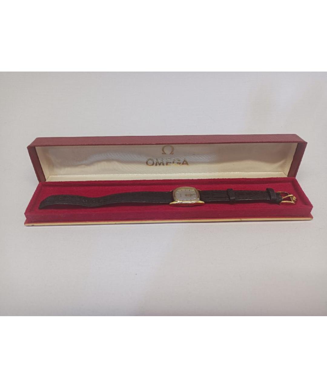 OMEGA Золотые позолоченные часы, фото 9