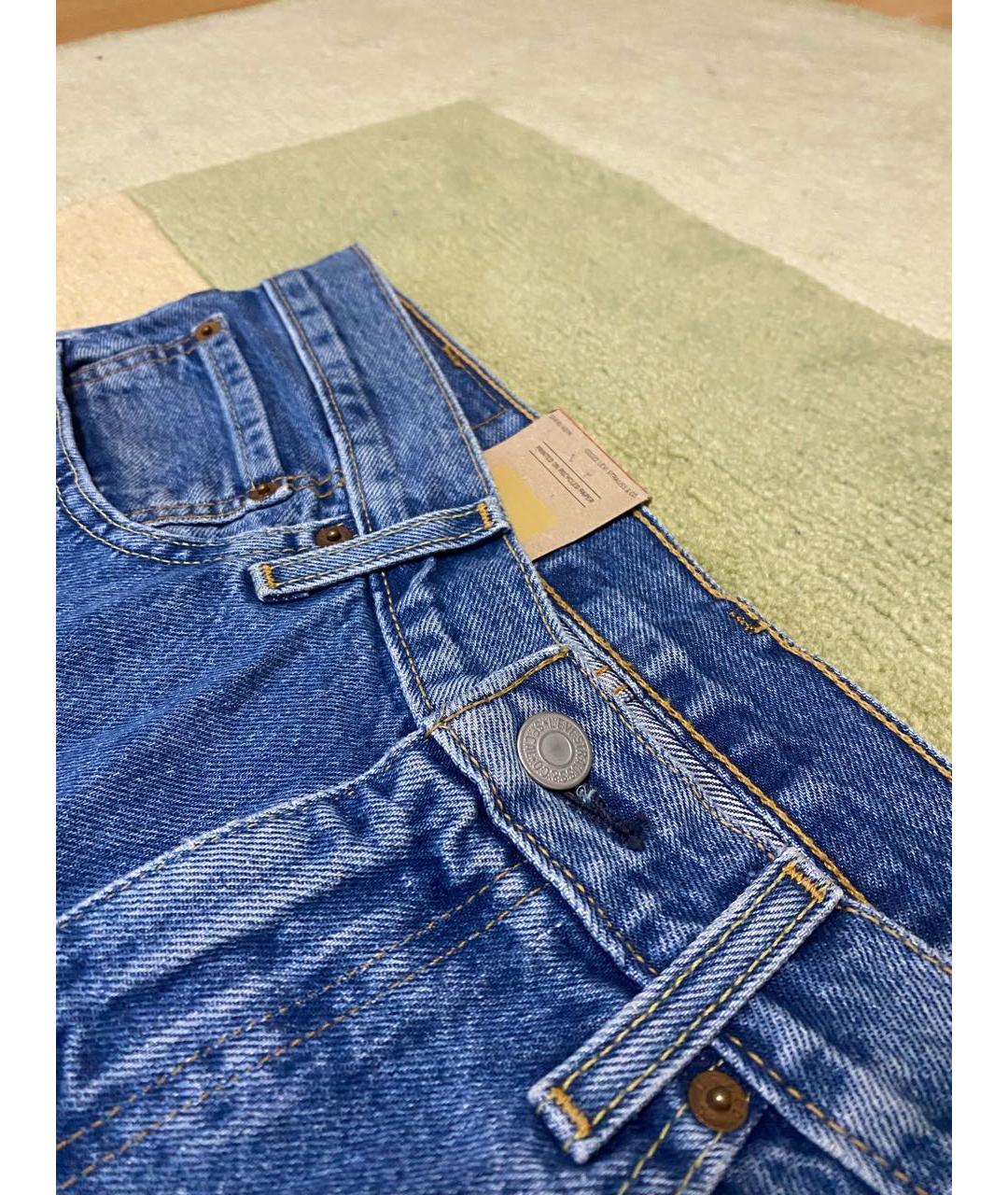 LEVI'S Синие хлопковые прямые джинсы, фото 4