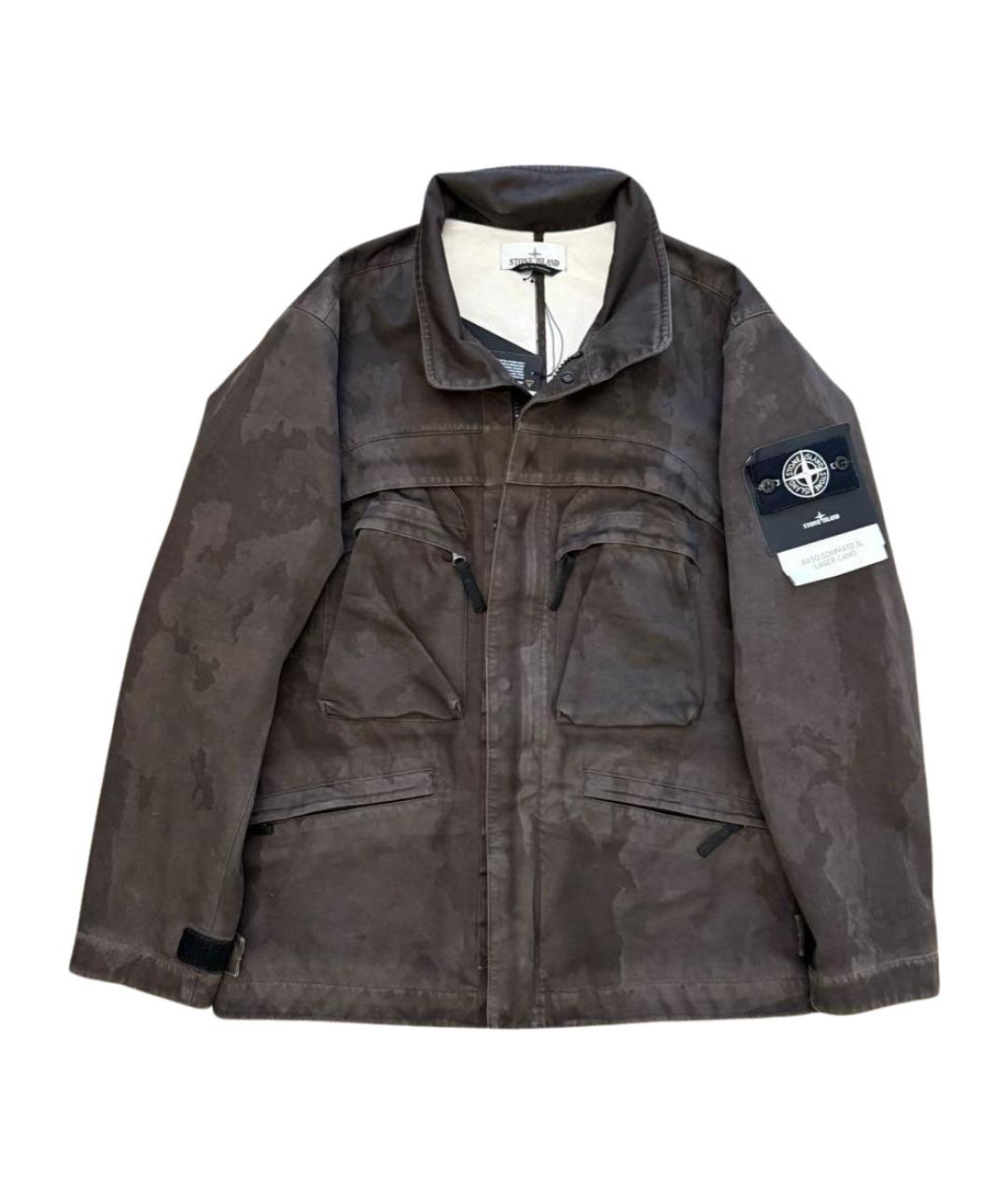 STONE ISLAND Коричневая атласная куртка, фото 1