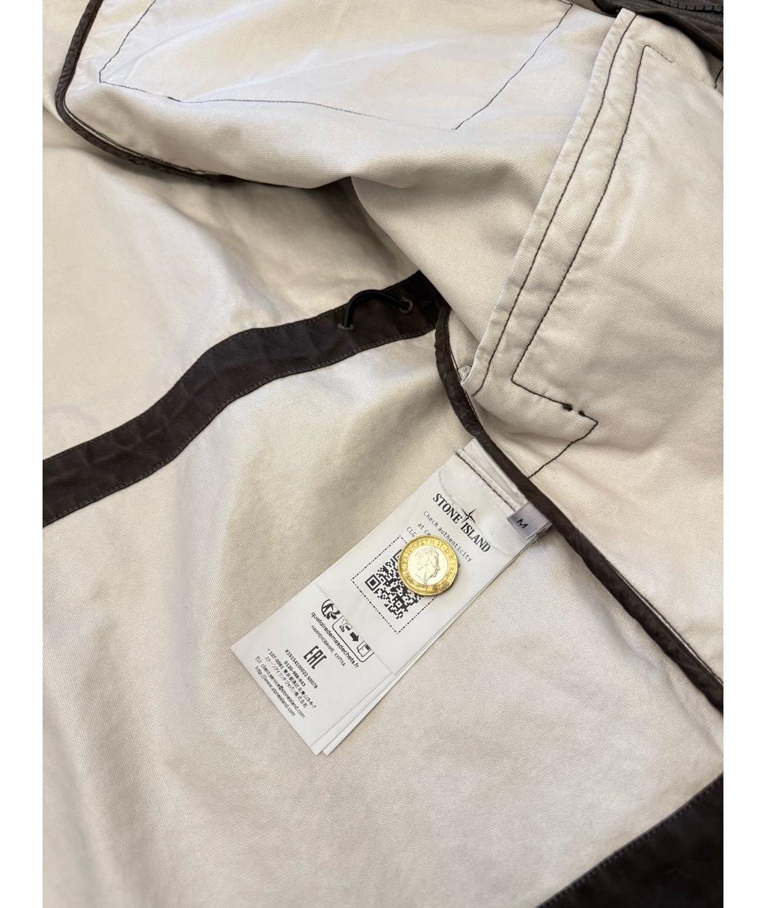 STONE ISLAND Коричневая атласная куртка, фото 6