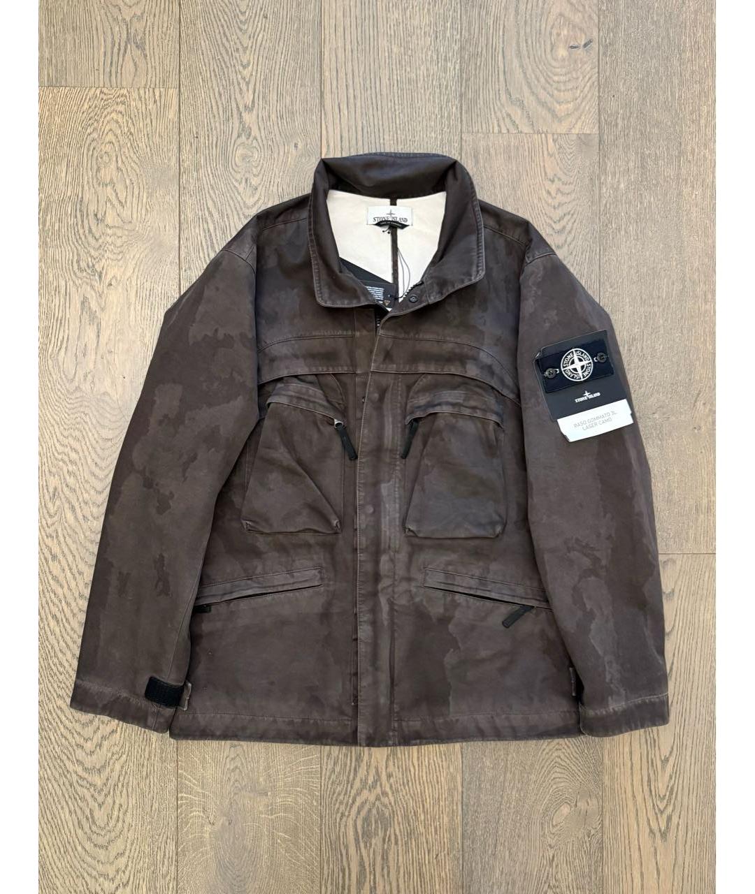 STONE ISLAND Коричневая атласная куртка, фото 7