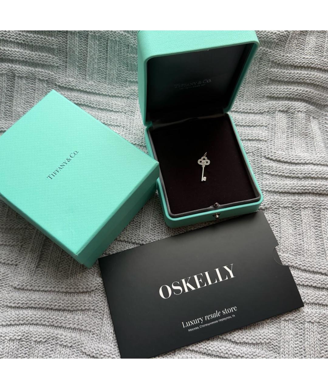 TIFFANY&CO Серебрянный кулон из белого золота, фото 2