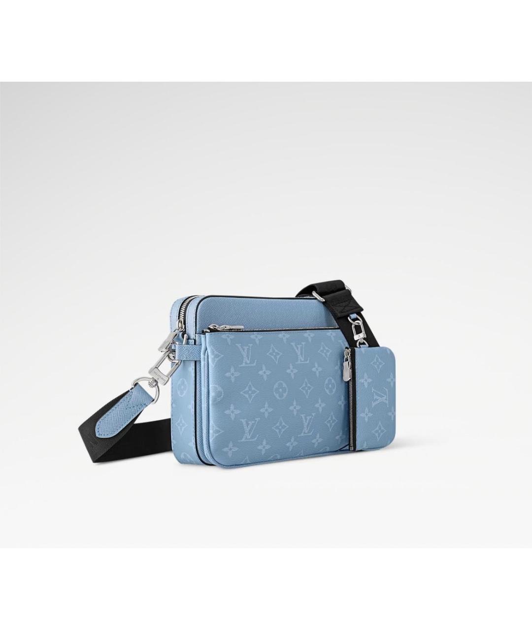 LOUIS VUITTON Голубая кожаная сумка на плечо, фото 7