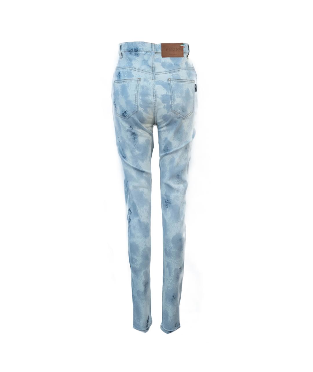PHILIPP PLEIN Голубые хлопковые джинсы слим, фото 2