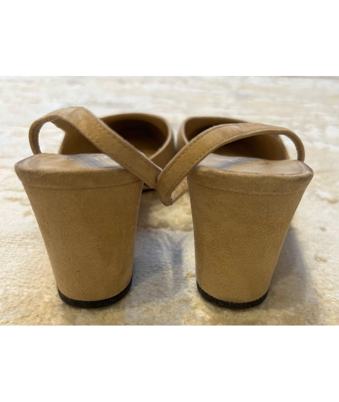 CHANEL Бежевые замшевые туфли, фото 4