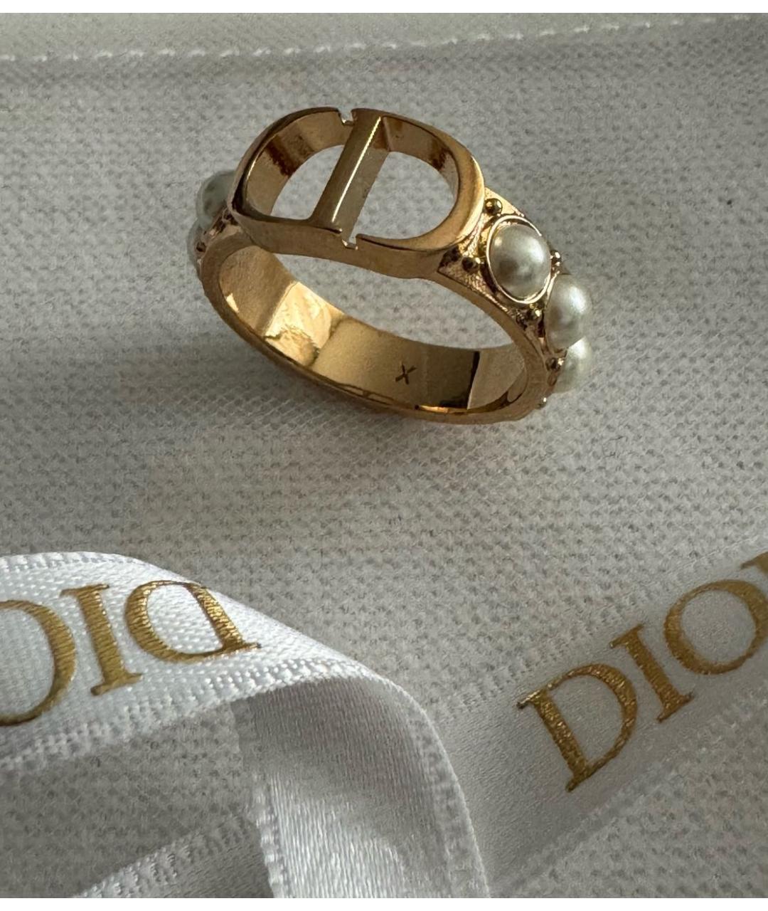 CHRISTIAN DIOR Золотое металлическое кольцо, фото 3