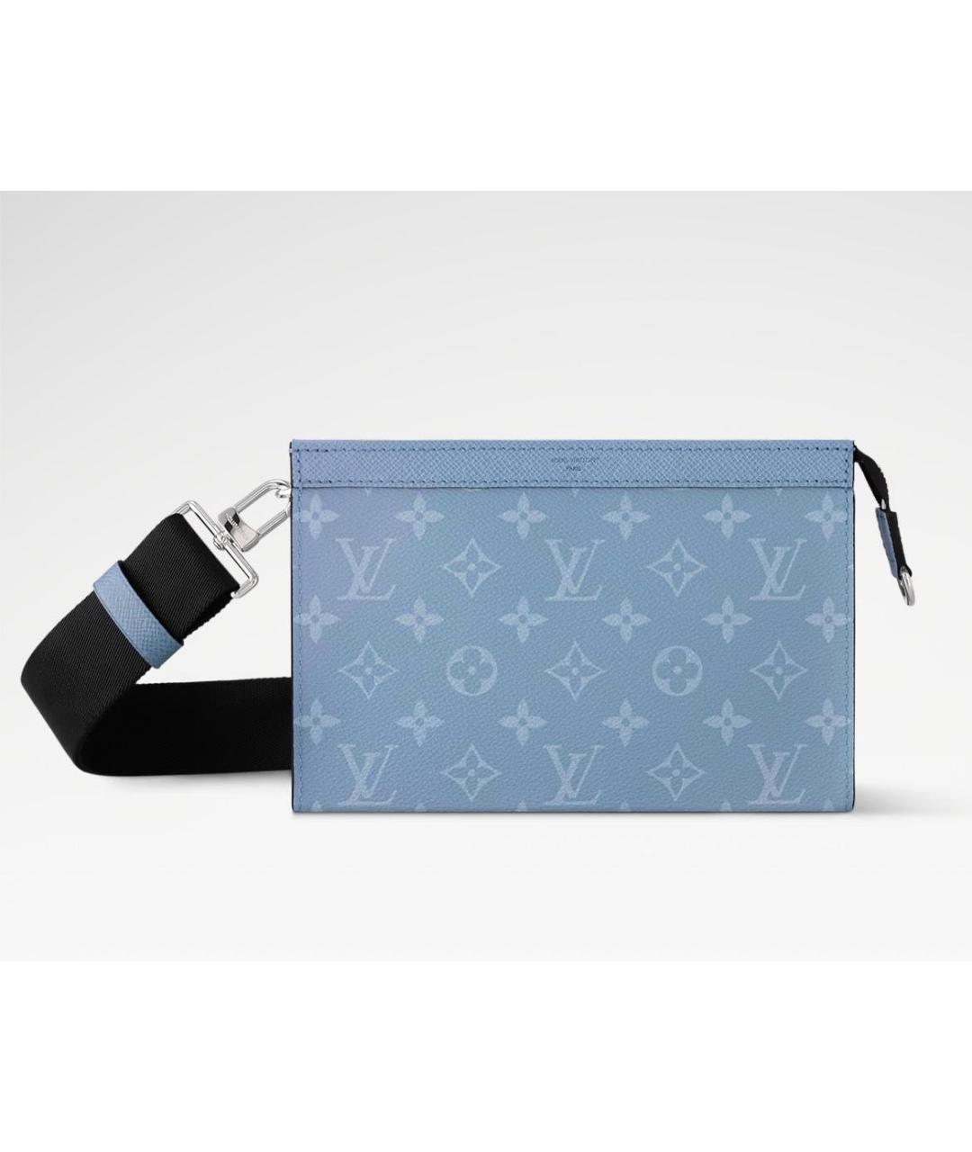 LOUIS VUITTON Голубая сумка на плечо, фото 4