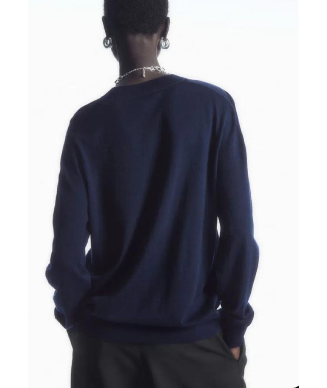 COS Темно-синий шерстяной джемпер / свитер, фото 4