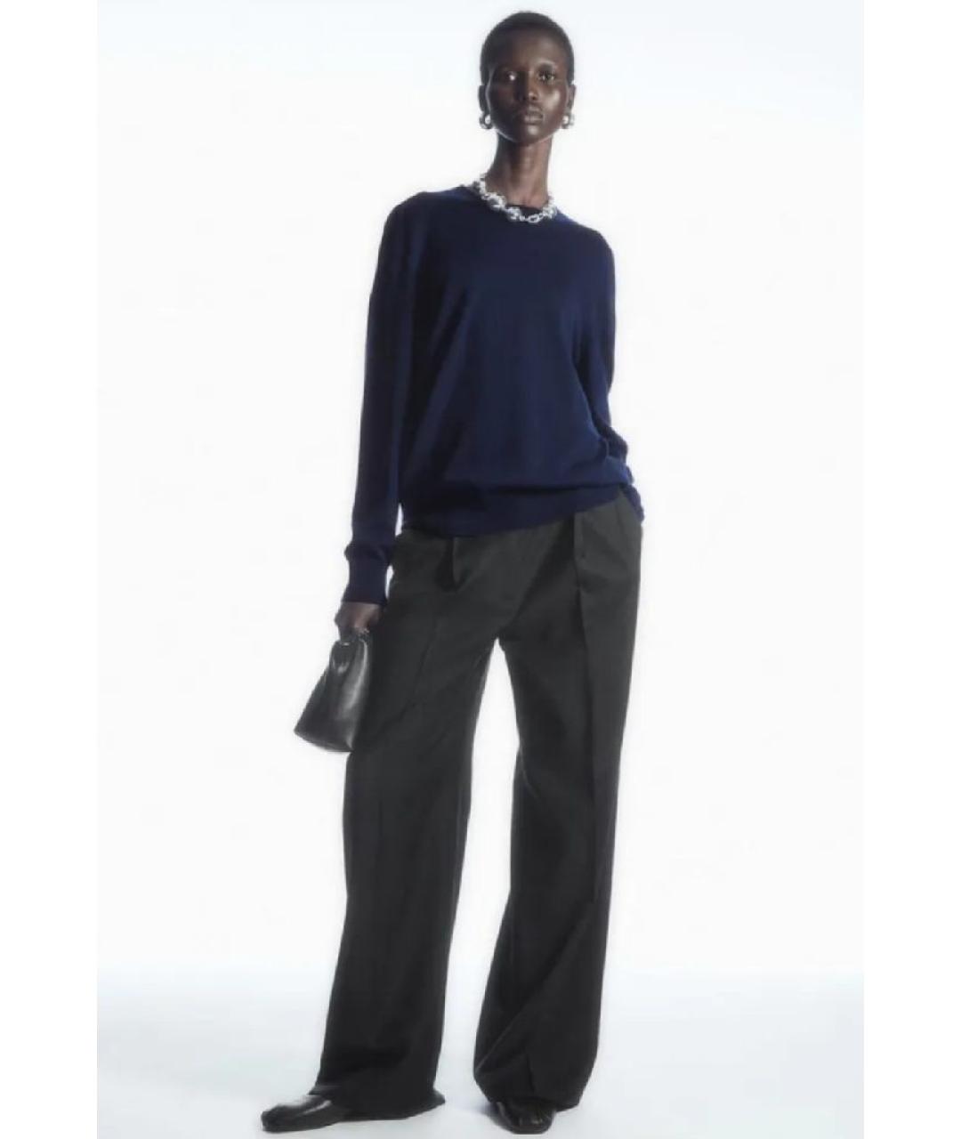 COS Темно-синий шерстяной джемпер / свитер, фото 5