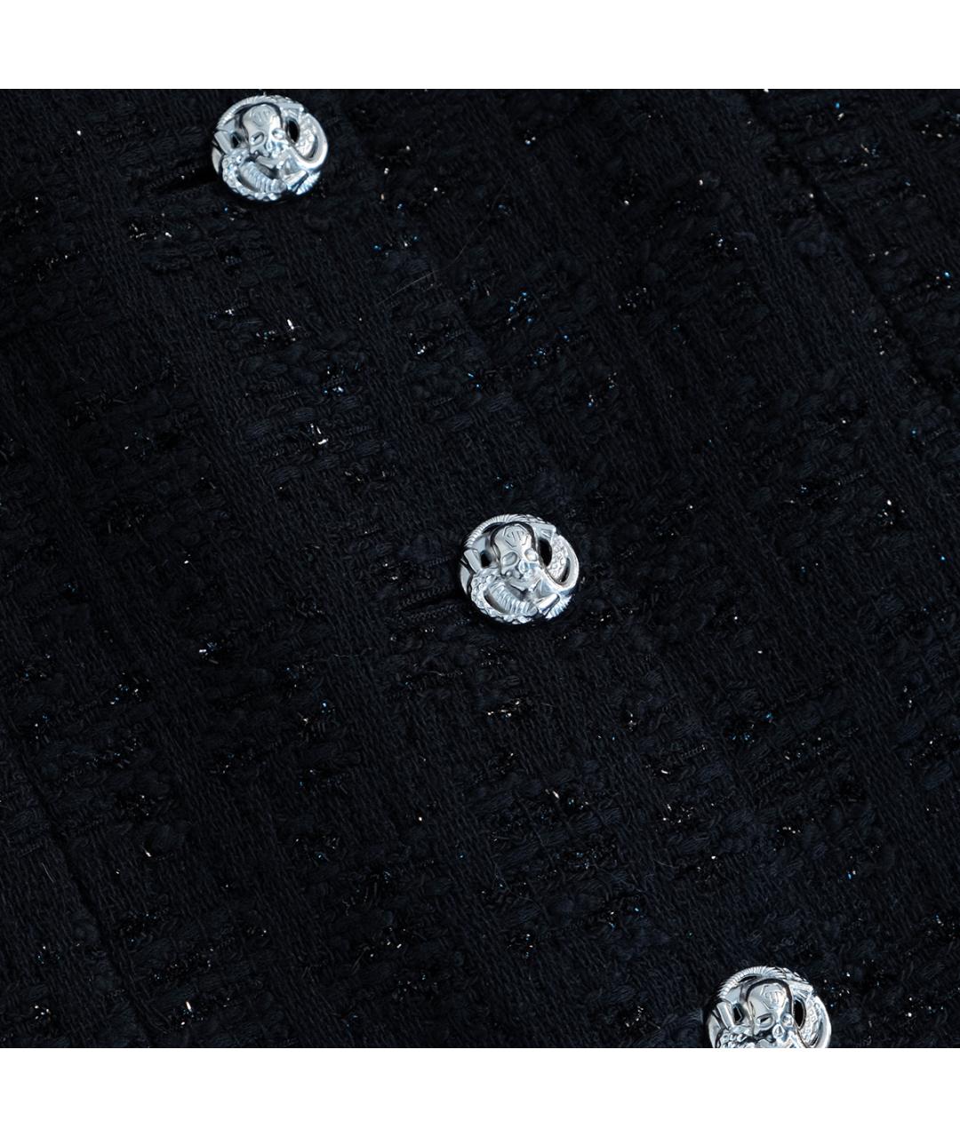 PHILIPP PLEIN Черная хлопковая юбка мини, фото 4