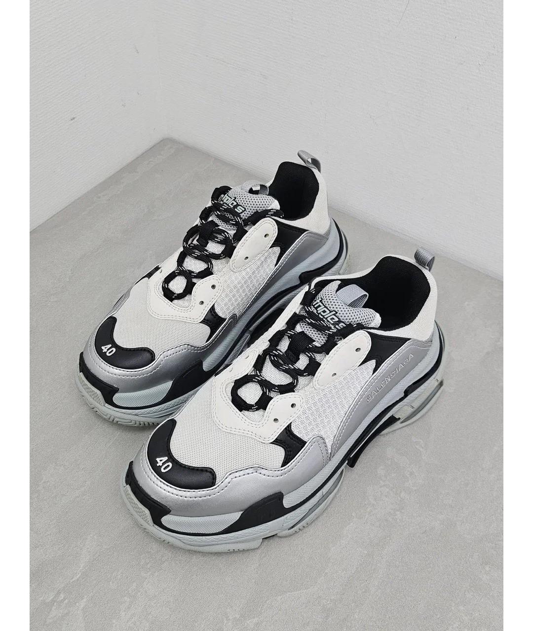 BALENCIAGA Бежевые текстильные кроссовки, фото 8