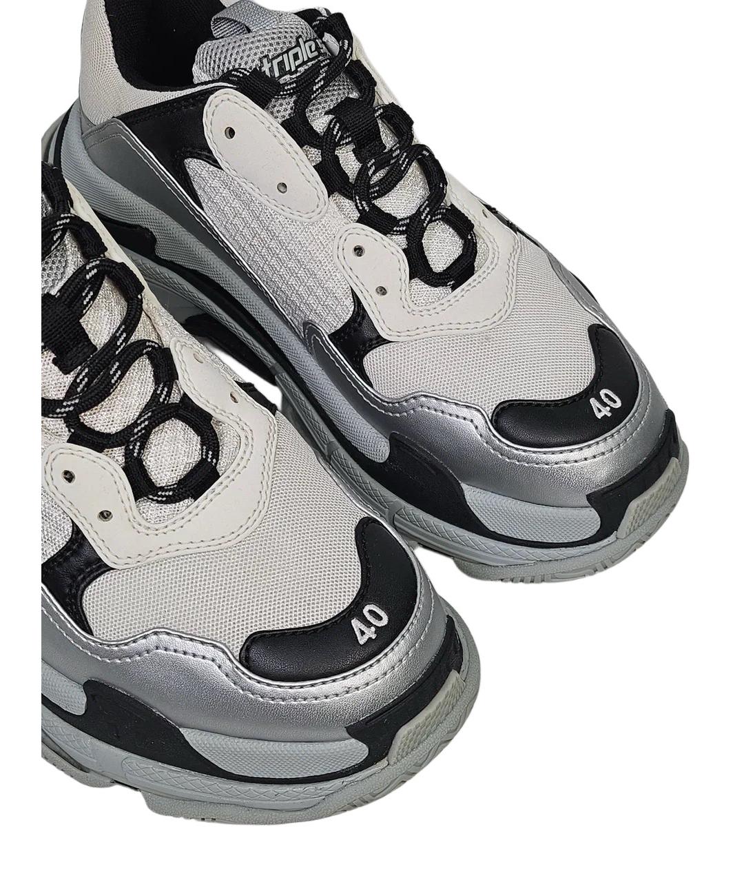 BALENCIAGA Бежевые текстильные кроссовки, фото 4