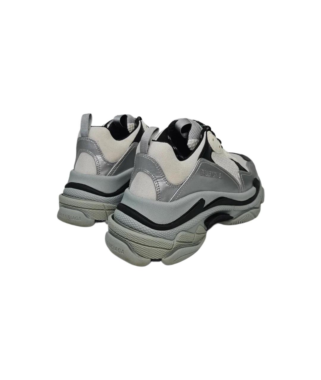 BALENCIAGA Серые текстильные низкие кроссовки / кеды, фото 5