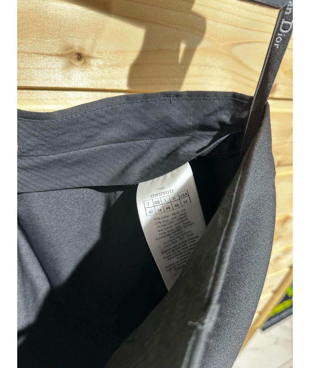 CHRISTIAN DIOR Черные хлопковые брюки широкие, фото 6