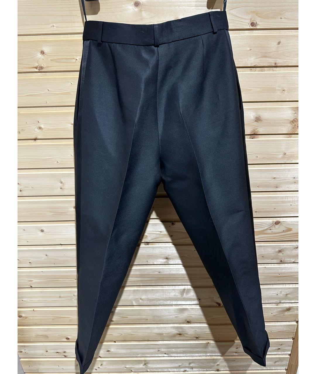 CHRISTIAN DIOR Черные хлопковые брюки широкие, фото 2