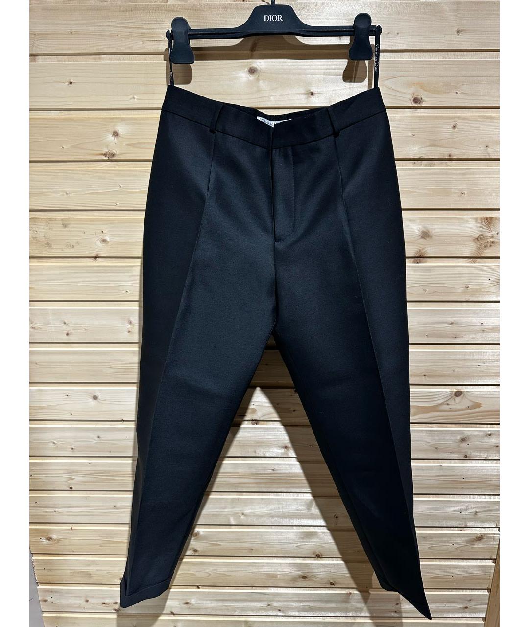 CHRISTIAN DIOR Черные хлопковые брюки широкие, фото 7