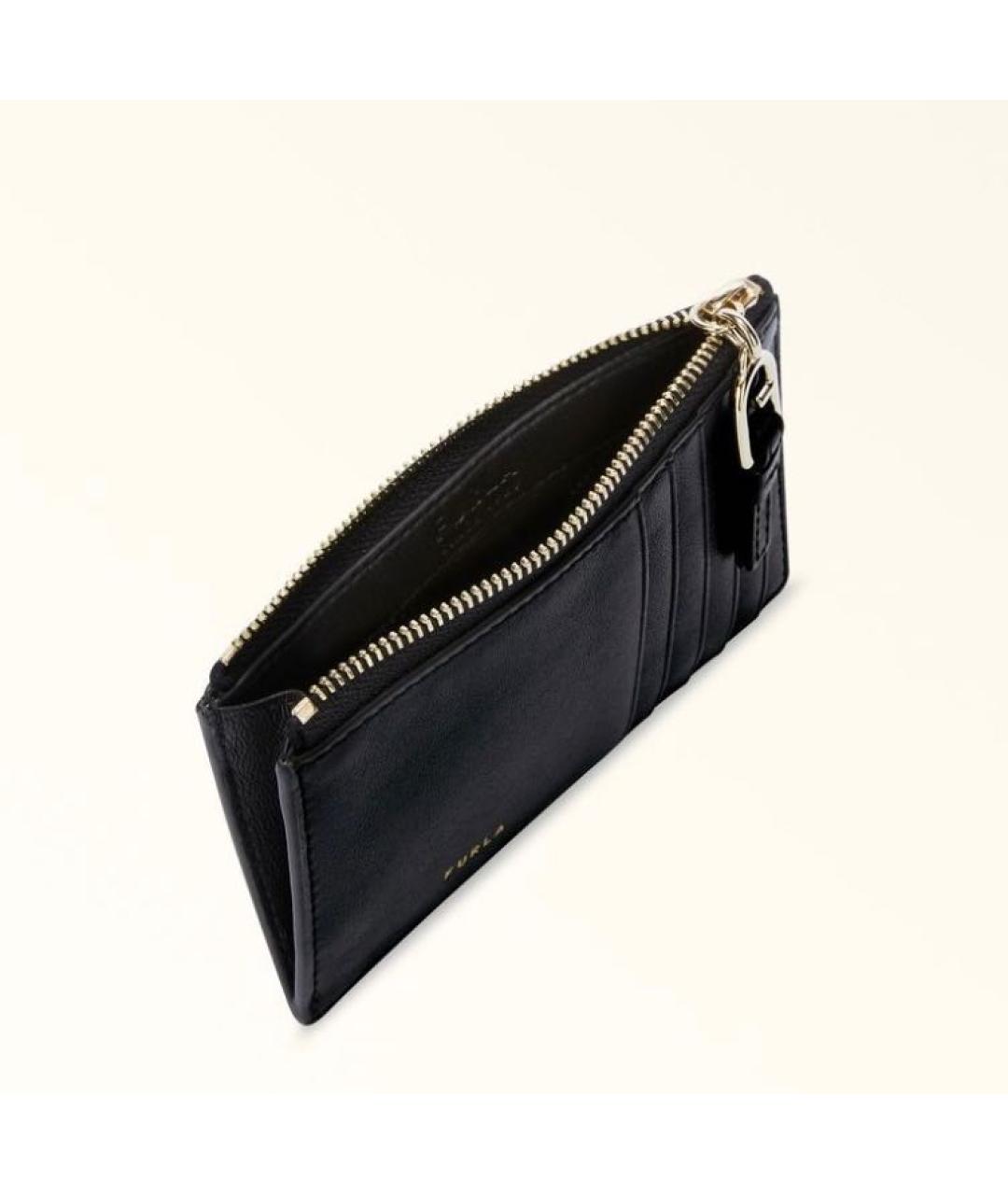 FURLA Черный кожаный кардхолдер, фото 4