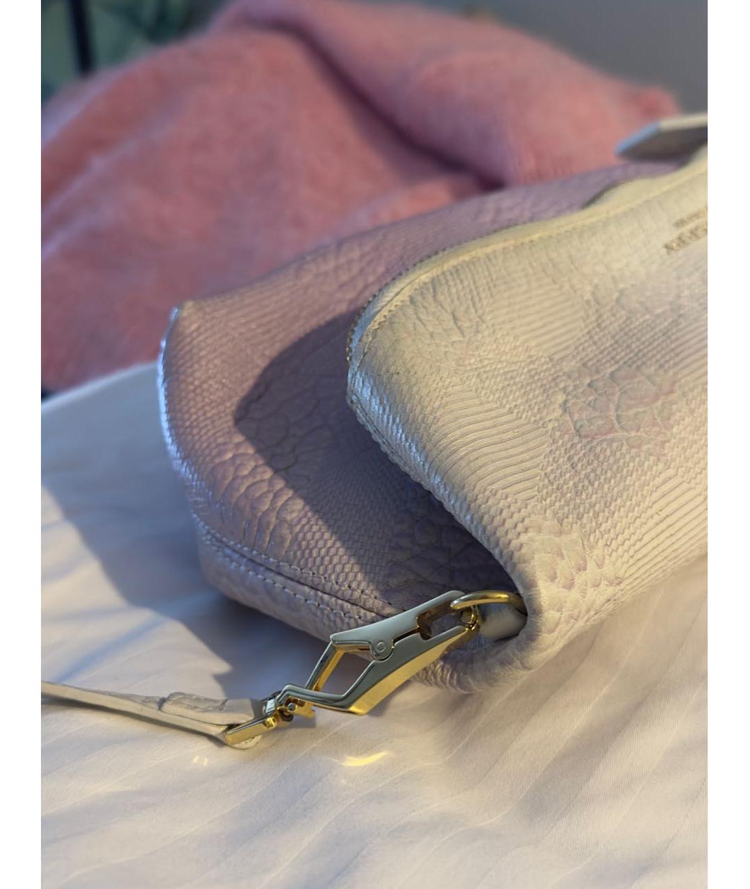 BURBERRY Белая кожаная сумка через плечо, фото 5