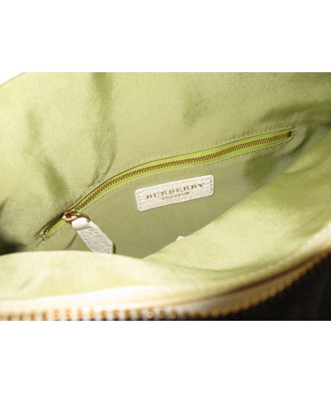 BURBERRY Белая кожаная сумка через плечо, фото 7