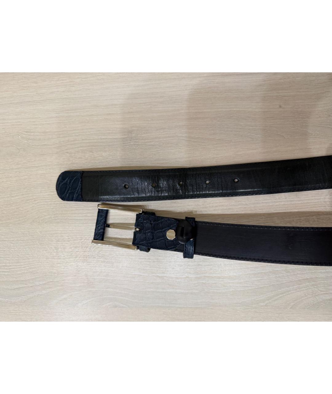 ARTIOLI Темно-синий кожаный ремень, фото 4