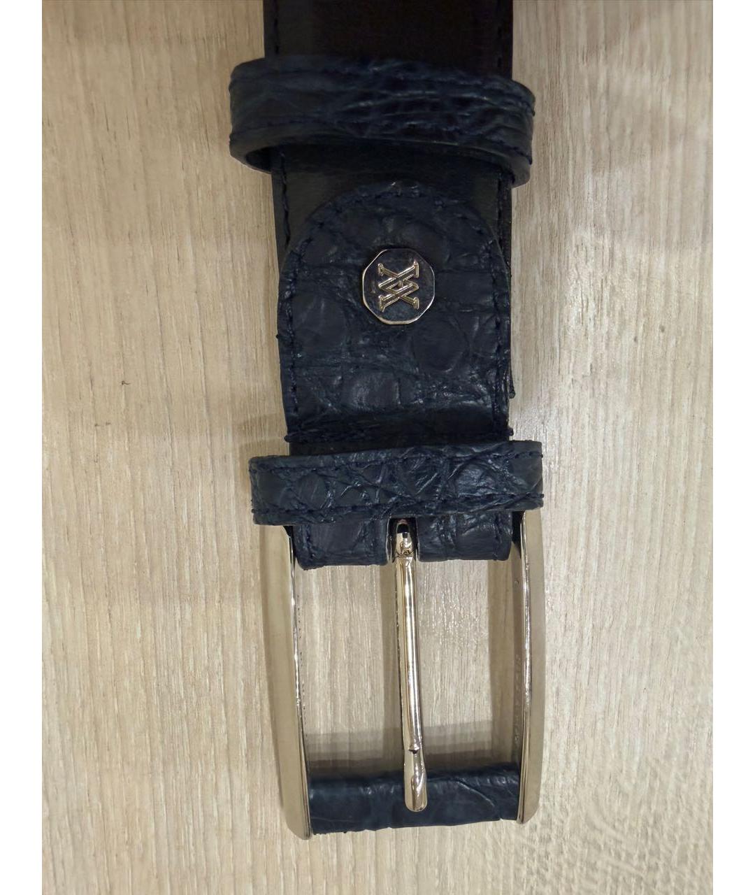 ARTIOLI Темно-синий кожаный ремень, фото 2