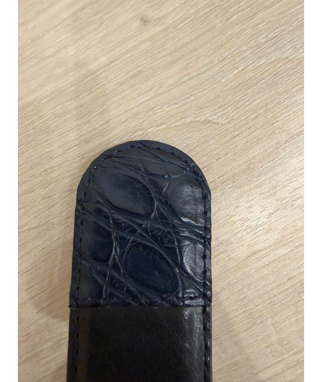 ARTIOLI Темно-синий кожаный ремень, фото 5