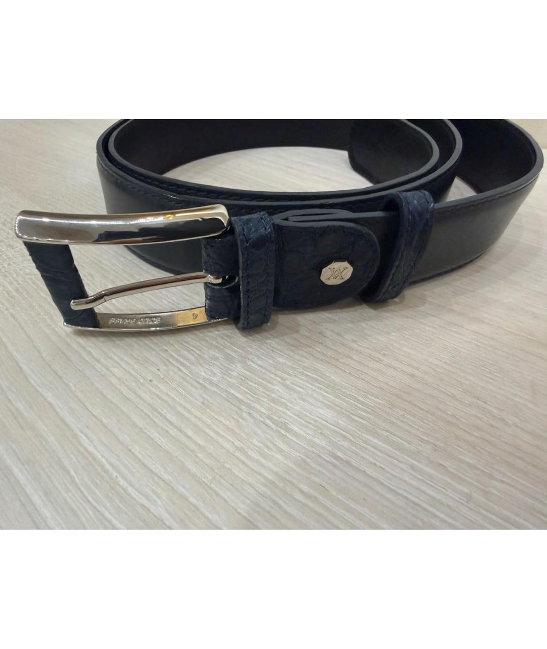 ARTIOLI Темно-синий кожаный ремень, фото 7