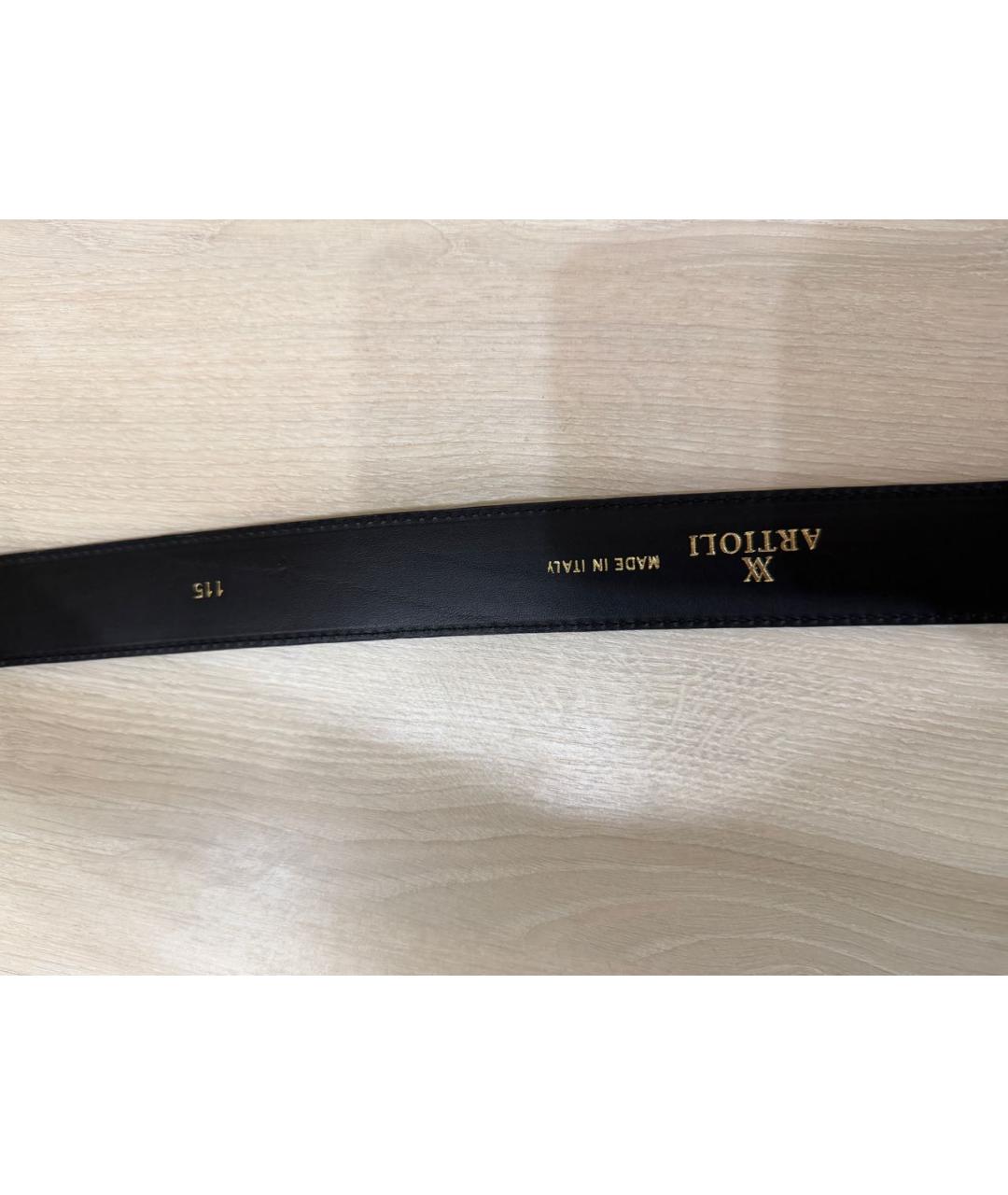 ARTIOLI Темно-синий кожаный ремень, фото 3