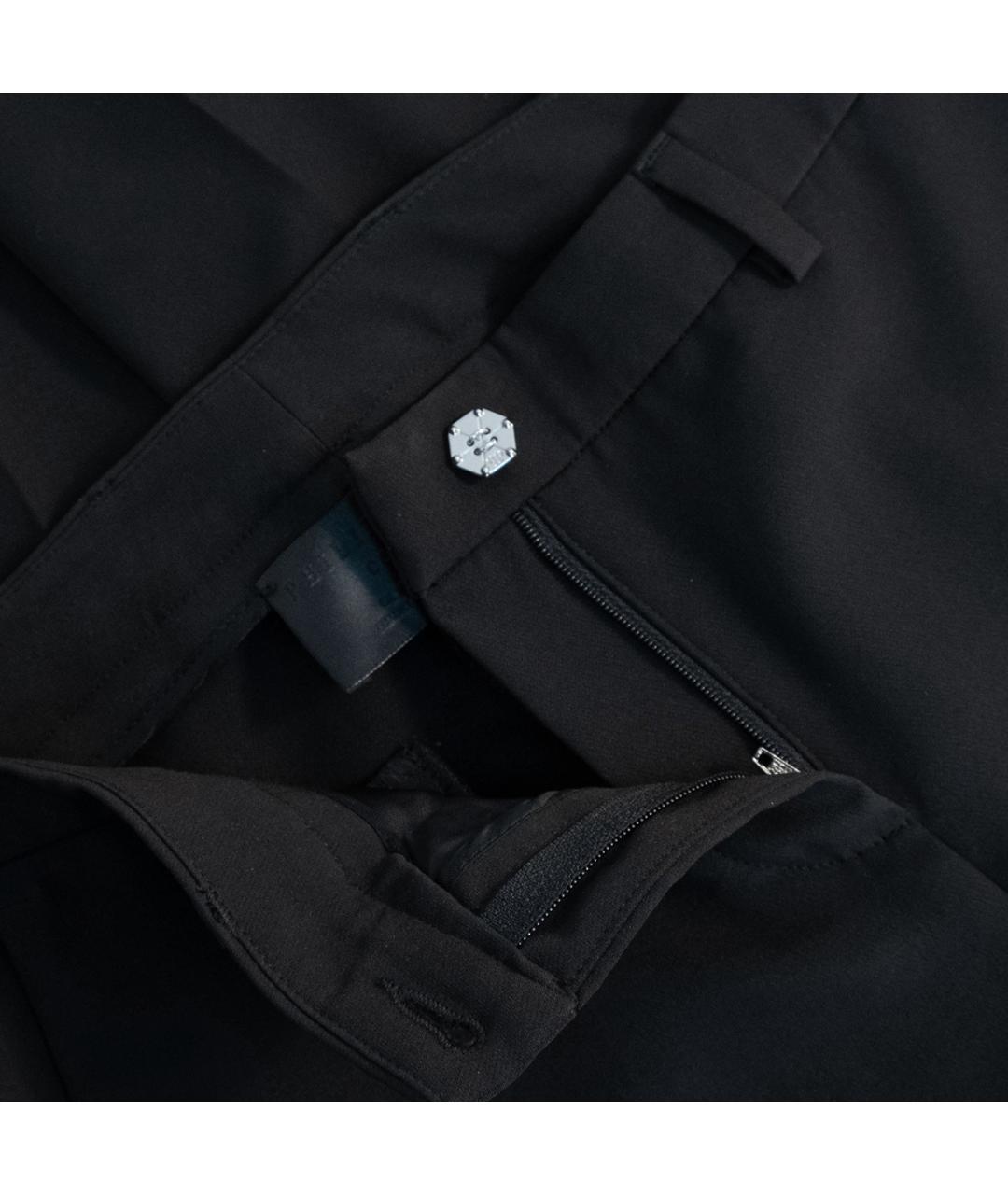 PHILIPP PLEIN Черные полиэстеровые брюки узкие, фото 4