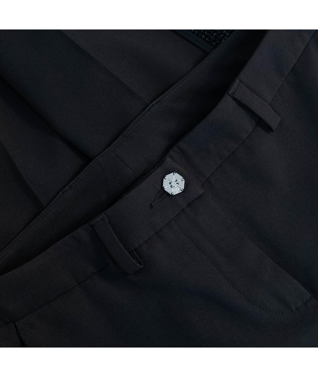 PHILIPP PLEIN Черные полиэстеровые брюки узкие, фото 3