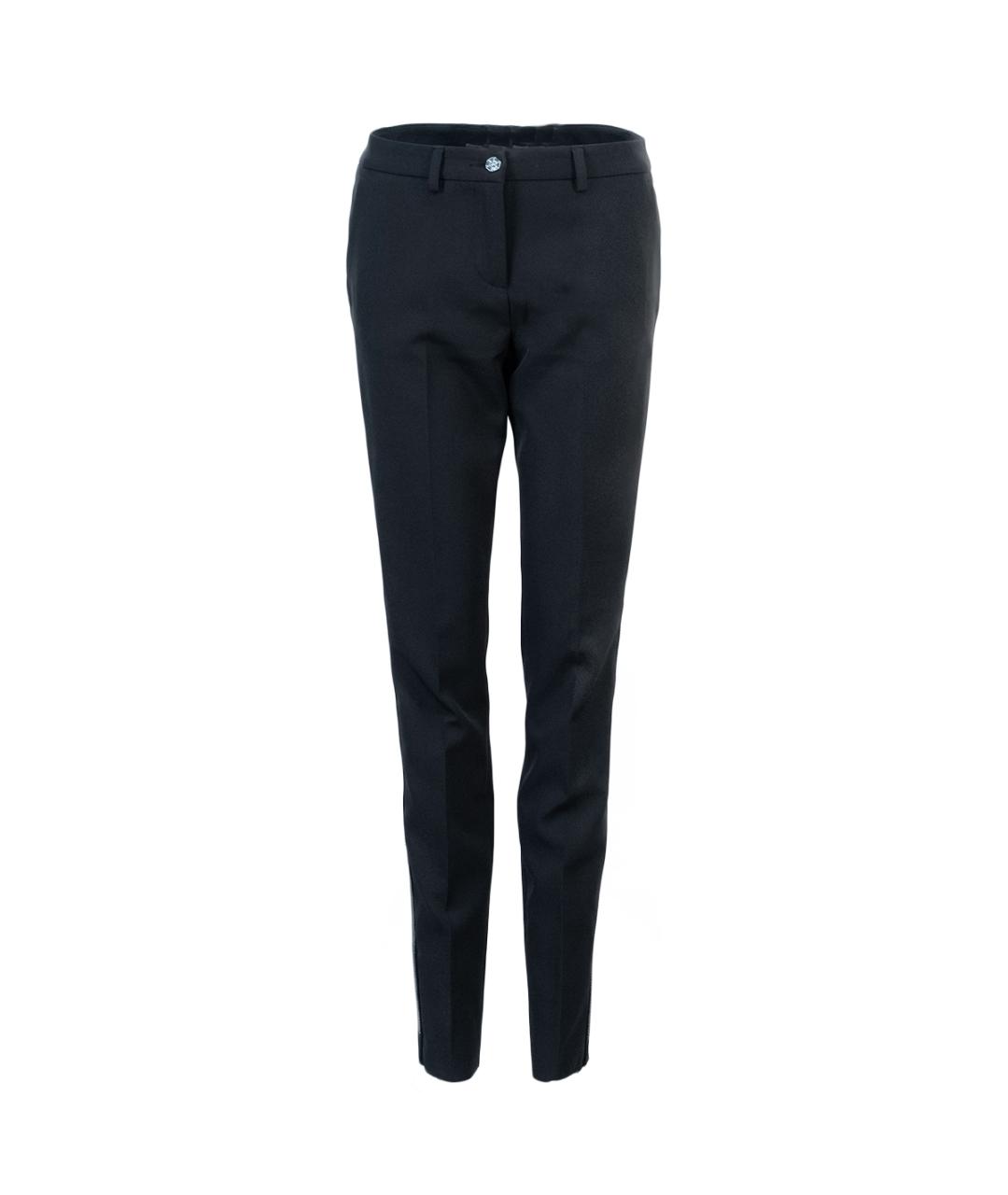 PHILIPP PLEIN Черные полиэстеровые брюки узкие, фото 1