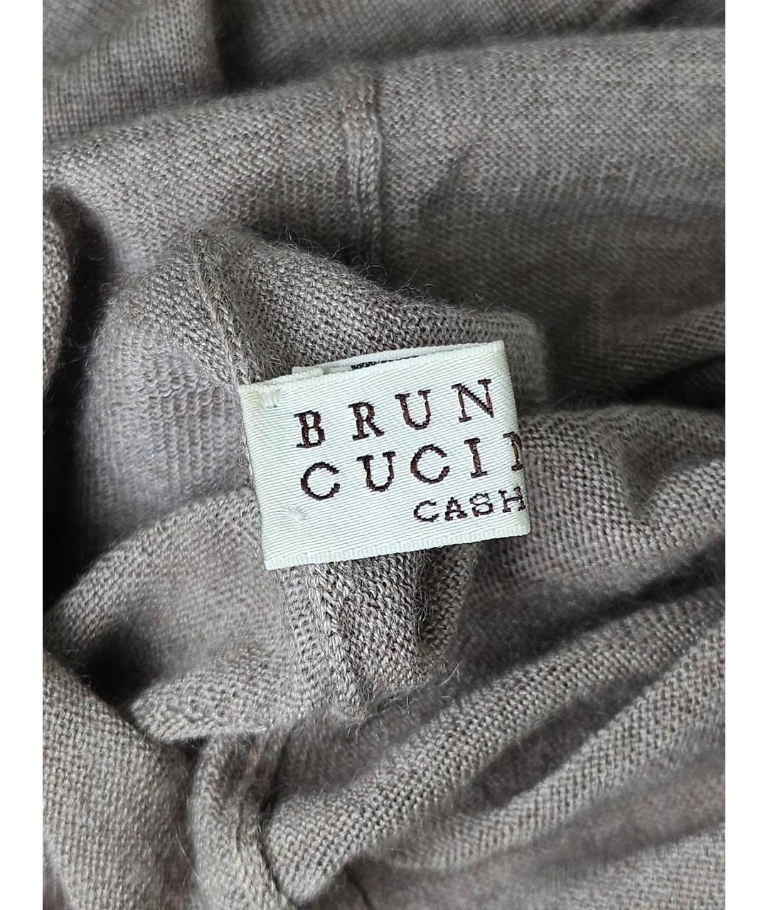 BRUNELLO CUCINELLI Серая кашемировая водолазка, фото 4
