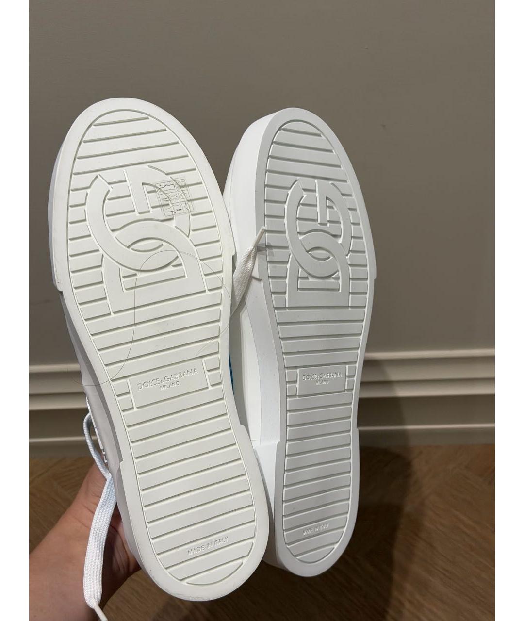 DOLCE&GABBANA Голубые кеды, фото 7