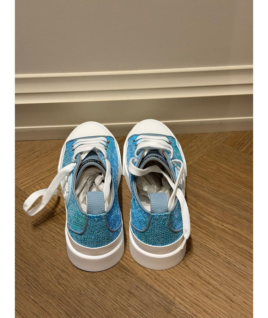 DOLCE&GABBANA Голубые кеды, фото 3