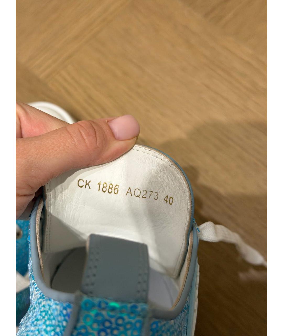 DOLCE&GABBANA Голубые кеды, фото 5