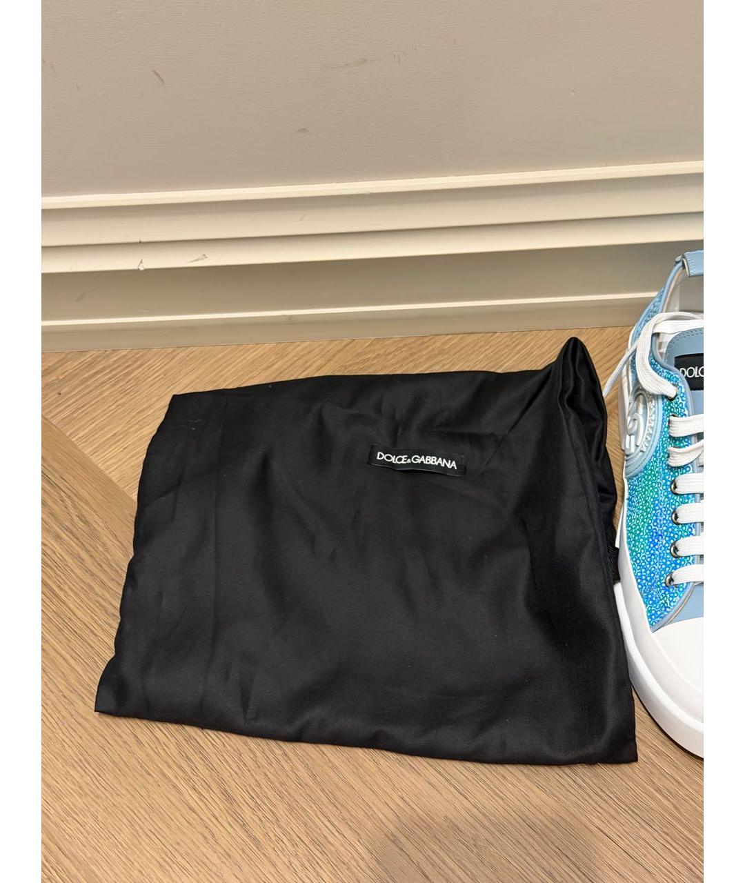 DOLCE&GABBANA Голубые кеды, фото 8