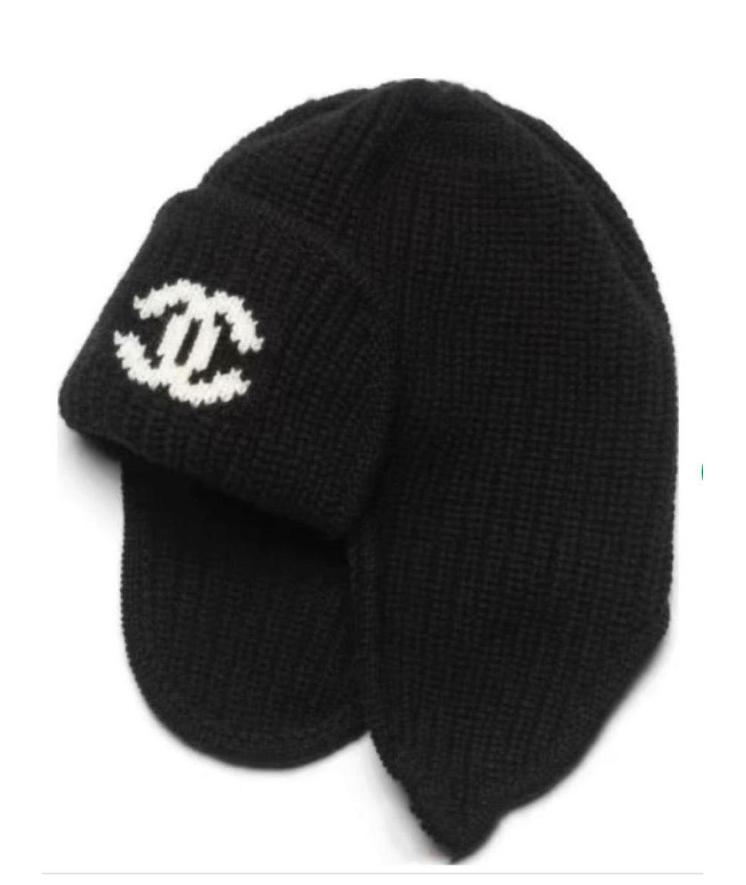 CHANEL Черная шапка, фото 1