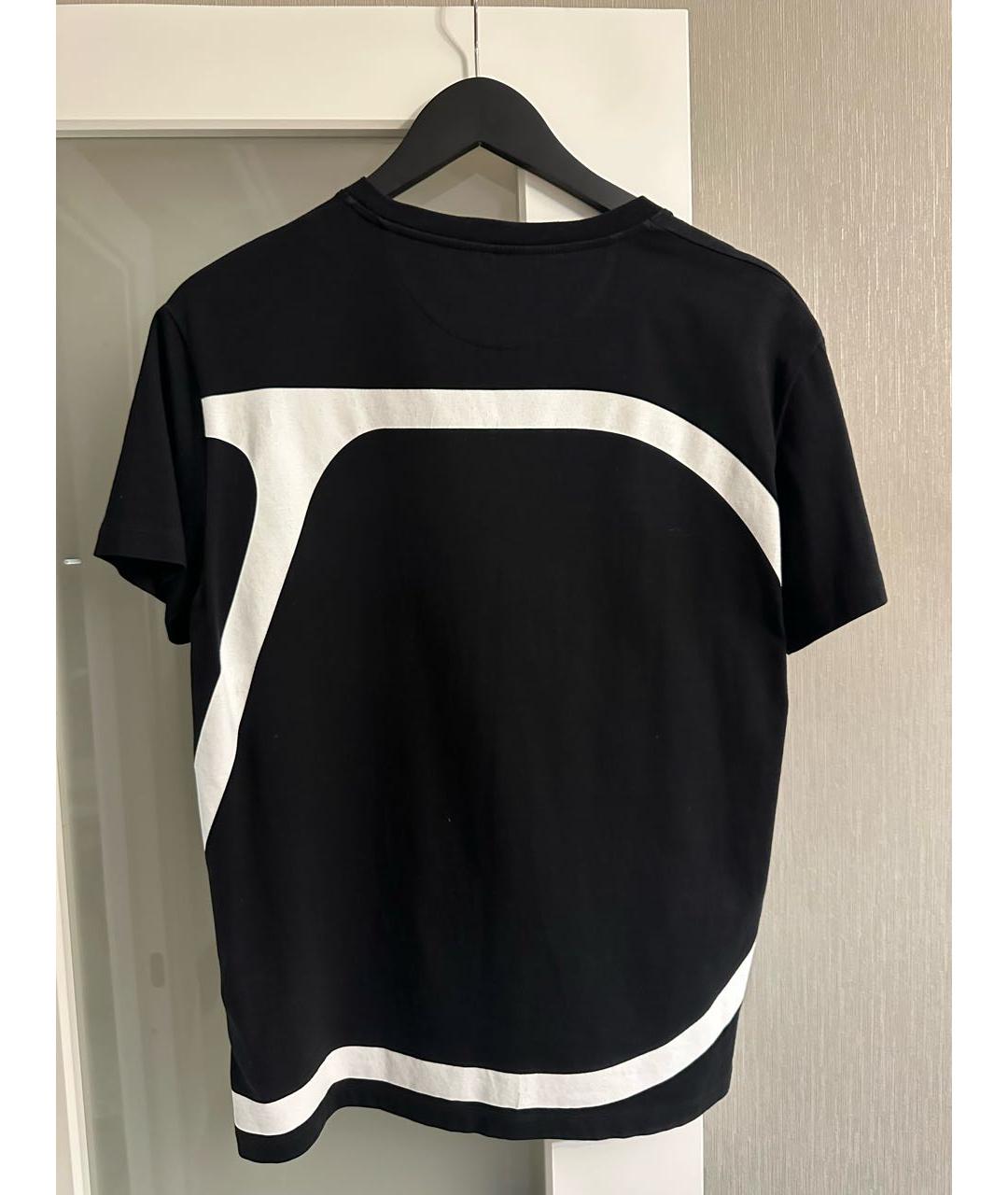VALENTINO Черная хлопковая футболка, фото 2